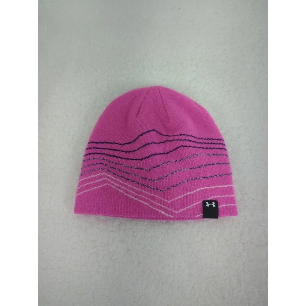 Under Armour Girl's Youth Medium Purple‎ Winter Hat Beanie Cap, Logo
